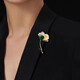 Lianshi Yin Muchi emerald lotus leaf brooch coat brooch women's corsage suit accessories wedding Qixi birthday XZ0563 emerald lotus leaf brooch