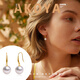 Queen of Pearls 18K Gold AKOYA Seawater Pearl Earrings Perfect Round Strong Luster Pearl Earrings Birthday Gift for Women