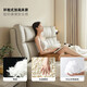 Double tiger cream style fabric bed modern simple 2024 new master bedroom cat scratch technology cloth double bed 23653 low box bed + 653 nightstand*1 [653B] cat claw cloth standard version 1.5*2.0 meters