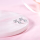 Saturday Fu PT950 platinum stud earrings, female B0912452, about 1.06g, one pair, birthday gift