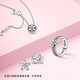 PANDORA sparkling snowflake earrings 925 silver star inlaid design high fashion birthday gift for girlfriend