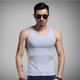 Thousands of people new round neck men's modal vest summer ice silk breathable fitness tight hurdles sleeveless black-polyester vest XL