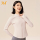 361 Fitness Sportswear Women's Long Sleeve T-Shirt Jacket Sports Top Pilates Training Running Outdoor Yoga Wear Soft Mist Powder L