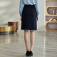 ROEYSHOUSE Luo Yi temperament dark blue skirt women's autumn new intellectual commuting mid-length skirt 03984 dark blue M