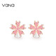 Vana Sakura Earrings Women's Raw Silver Earrings Earrings Birthday Gift for Girlfriend and Wife Sakura Earrings*Rose Gold