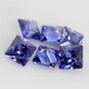 Yongsi quality tanzanite sapphire loose stone square right-angled zircon artificial ring face princess inlaid 10*10mm