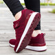 Shuman Xiaozu shoes for women new products for autumn and winter anti-slip soft sole middle-aged and elderly mother shoes for dad sports casual shoes for men spring and autumn travel single shoes mesh breathable and steadily shoes flagship official store 829 jujube women's style 35