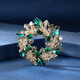 Blanche (Blanche) Goddess Gift Bauhinia Brooch Women's Light Luxurious Temperament Crystal Corsage Generous Versatile Pin Teacher's Day Gift Emerald