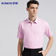 Romon machine washable ice silk cotton short-sleeved shirt men's shirt for young and middle-aged business half-sleeved dad top men's clothing