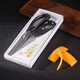 Bar Soul Mixer Orange Peel Making Tool Stainless Steel Serrated Scissors Lemon Peel Large Serrated Cocktail Decoration Tool Stainless Steel Large Serrated Orange Peel Scissors - Black