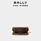 Bally [618 Exklusiver Rabatt] Emblem dunkelbraune Leder -Frauen Brieftasche 6306940 Brauner Größe