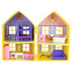 Senkaido Pig Children's Peppa toy set toy set gift box family of four plastic characters playing house girl luxury 7-piece set: Paradise 5-piece set