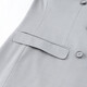 
HAIPAIHAOYU suit men's double-breasted business formal wear, waffle-necked slim suit professional suit banquet dress double slit 9901 light gray 180A