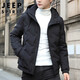 JEEP SPIRIT Jeep Down Jacket Men's Short Autumn and Winter Men's Down Jacket Warm White Duck Down Jacket Men's Black 2XL