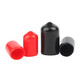Guwanji PVC rubber protective cap protective sleeve external thread screw screw round cap plastic hose casing cap plug fastener collection red 8x15 50 pcs