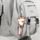 Cute little squirrel plush pendant keychain versatile school bag bag pendant creative jewelry doll ins female couple gift birthday gift gray