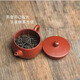 Yipingongfang Chaozhou hand-drawn pot household small-capacity Gongfu tea set pure handmade raw mineral red clay pot mini large open teapot Hanwa pot 100ml