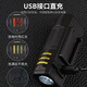 40,000 kilometers mountain road bicycle light for night riding USB charging waterproof button mountain bike high-brightness LED light