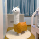 Restez mignon alpaca Mount Doll Tabinet siège Animal Doll with Wheels Large Adult Plux Toy Birthday Gift for Women Green Détachable 1.12M