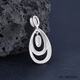 Ji Bao Lou PT950 platinum pendant double ring water drop type platinum pendant 2.8g
