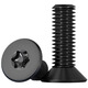 Fengji black 304 stainless steel countersunk head inner plum blossom with column needle anti-theft screw flat head special-shaped bolt MM3M4M5M6 M3*8 20 pieces with column