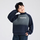 Zuoxi Boys' Fleece Sweatshirt 2025 New Winter Children's Thickened Top Boys' Western Style Winter Clothes Navy 150