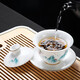 Tang Feng mutton fat jade tea set teapot cover bowl office reception tea set high-end Dehua white porcelain Kung Fu tea cup gift box
