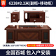 KESENGE boss desk office desk simple modern executive desk supervisor manager desk leader office desk and chair combination with auxiliary cabinet 2.2 meters table + double side cabinets