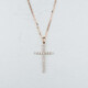 Grace Girl Cross Necklace for Women 18k Gold Colored Gold Clavicle Chain Rose Gold Unisex Couple Gift for Girlfriend Small Size - 18k Gold Cross Necklace + Light Luxury Gift Box