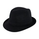 Nozhi Meng Autumn and Winter Solid Color Gift Hat Men's Stage Felt Hat Jazz Hat Middle-aged and Elderly Simple Old Man Hat NM550 Black Average Pier Circumference 58cm