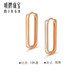 Ming brand jewelry 18K gold color gold fashion versatile square buckle earrings earrings gift for women CSH0308 pricing 18K gold about 0.70-0.93 grams