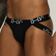 The long night boys' sexy sexy thong sexy empty back U convex bag breathable sexy low-waist men's double-butt underwear gray M
