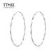 TTMIX platinum pt950 earrings large earrings platinum women's earrings Möbius plain hoop earrings 6.7-6.9g about 5.5cm