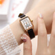
Julius watch women's retro elegant versatile small square watch student women's waterproof quartz watch black JA-1478C
