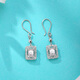 Yuan Shengfu's new PT950 fashionable square filigree platinum ear hooks platinum earrings earrings earrings 3.67 g