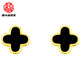 Fat Donglai's same style 18K gold earrings, four-leaf clover screws, clover, versatile earrings, Japan and Korea, small and personalized titanium steel, gold screw style, straight needle four-leaf clover pair, collect