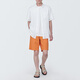 MUJI Men's Washed Plain Shorts Men's Pants Summer Style Loose Casual Pants Men's Orange AED10A4S L (175/88A)