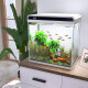 SUNSUN fish tank ultra-white glass goldfish tank living room desktop home aquarium with fish tank light oxygenation water pump 48cm long smart high-end fish tank built-in cotton and filter material