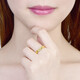 Safir gold ring live female ring full of baby's breath gold 999.9 as a gift for your girlfriend, about 2.35-2.45 grams