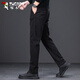 Woodpecker (TUCANO) Casual Pants Men's Autumn and Winter Pants Men's Loose Straight Business Woolen Trendy Versatile Commuting Pants Black 33