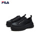FILA Women's Canvas Shoes LAVA Fat Fat Sole Thick High Sole Increased Shoes Canvas Shoes Casual Shoes Black-BK 38.5