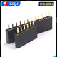 DZQJ single row/double row female 2.54mm pin header socket female header 1*2P3P4P5P6P7P8P9P10P16P20 4P single row straight pin (20 pieces)