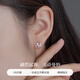 Lao Fengxiang S925 Silver Earrings Feminine Butterfly Ear Jewelry Girls Birthday Anniversary Gifts for Girlfriends and Wife Butterfly Flying Double Earrings *Local warehouse/delivered nearby