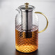 Gaoming (gaoming) extra large capacity thickened glass teapot heat-resistant built-in filter explosion-proof teapot open flame household tea making set 1800ml meter high teapot