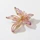 CHUXIANG French iris brooch for women exquisite crystal corsage niche design pin suit coat decoration purple pink iris A21-110