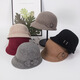JIASHENGXI Hats for middle-aged and elderly women, mothers, autumn and winter warm fisherman hats, women's high-end wool thickened hats, old ladies basin hats, burgundy
