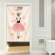 Diyin DIYin Nordic door curtain fabric windproof curtain partition curtain home bedroom Japanese kitchen bathroom half curtain no punching cute princess 85*120