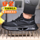 GUYISA labor protection shoes for men in summer, breathable, deodorant, steel toe cap, anti-smash, anti-stab, lightweight, safe work function shoes 305142
