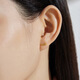 Chow Tai Fook SOINLOVE minimalist series 18K gold stud earrings for women VE163