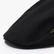 
Monnet hat men's summer new duckbill hat middle-aged and elderly casual daddy beret four seasons painter hat retro front hat black [letter copper label] one size (54-60CM)